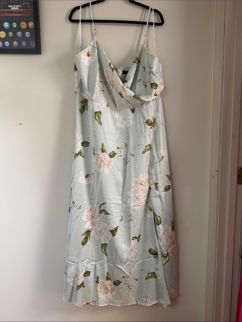 Floral Slip Dress in Sage Green - Women's Summer Dress